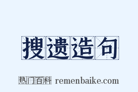 搜遗造句是什么意思的图片